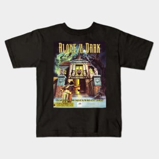 Alone In The Dark Art Night Kids T-Shirt